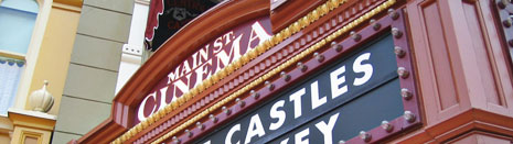 Title image for the Disney Signage photo gallery featuring the Main Street Cinema