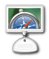 [The Saft icon, a flat-screen iMac showing the Safari logo on its screen]